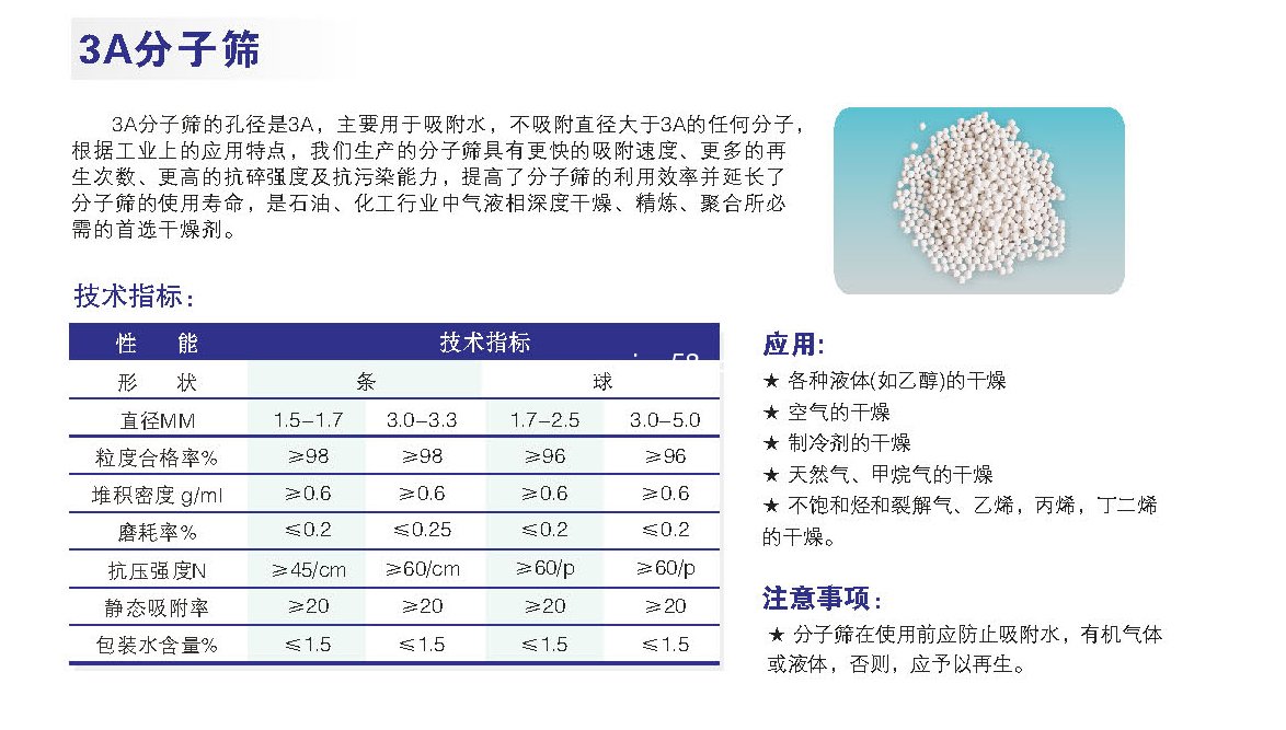 3A分子筛,3A分子筛价格